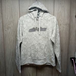 SKI-DOO Gray and White Women's Hoodie